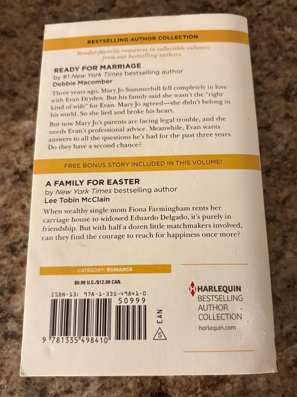 Debbie Macomber- Ready for Marriage & Alaska Cookies Paperback Novel Bundle